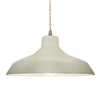 Large Loft 1-Light Pendant (254|CER-6265-CKC-NCKL-BEIG-TWST)