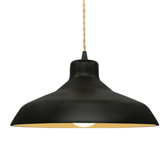 Large Loft 1-Light Pendant (254|CER-6265-CBGD-MBLK-BEIG-TWST)