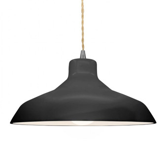 Large Loft 1-Light Pendant (254|CER-6265-BLK-NCKL-BEIG-TWST)