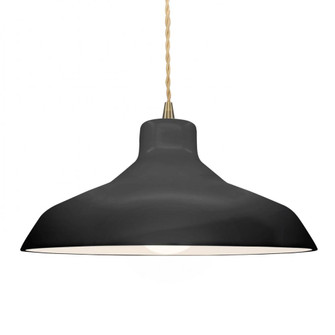 Large Loft 1-Light Pendant (254|CER-6265-BKMT-ABRS-BEIG-TWST)