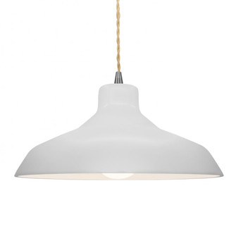 Large Loft 1-Light Pendant (254|CER-6265-BIS-NCKL-BEIG-TWST)