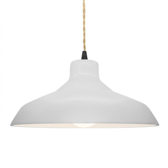 Large Loft 1-Light Pendant (254|CER-6265-BIS-MBLK-BEIG-TWST)