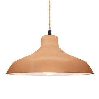 Large Loft 1-Light Pendant (254|CER-6265-ADOB-MBLK-BEIG-TWST)