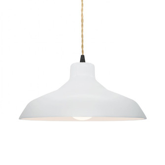 Medium Loft 1-Light Pendant (254|CER-6263-WTWT-MBLK-BEIG-TWST)