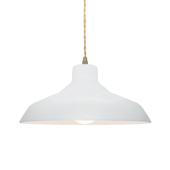 Medium Loft 1-Light Pendant (254|CER-6263-WTWT-ABRS-BEIG-TWST)