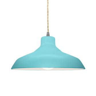 Medium Loft 1-Light Pendant (254|CER-6263-RFPL-NCKL-BEIG-TWST)