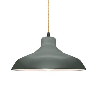 Medium Loft 1-Light Pendant (254|CER-6263-PWGN-MBLK-BEIG-TWST)