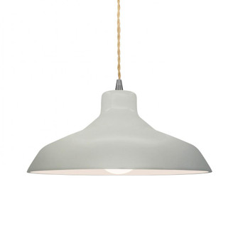 Medium Loft 1-Light Pendant (254|CER-6263-MAT-NCKL-BEIG-TWST)