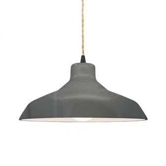 Medium Loft 1-Light Pendant (254|CER-6263-GRY-MBLK-BEIG-TWST)