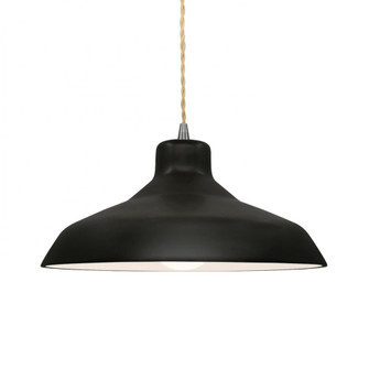 Medium Loft 1-Light Pendant (254|CER-6263-CRB-NCKL-BEIG-TWST)