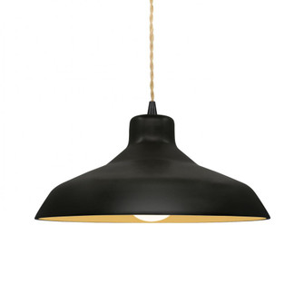 Medium Loft 1-Light Pendant (254|CER-6263-CBGD-MBLK-BEIG-TWST)