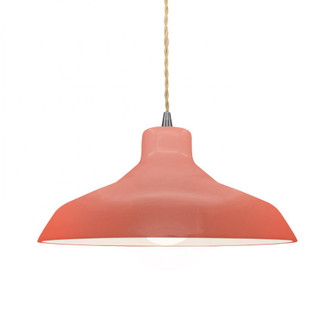 Medium Loft 1-Light Pendant (254|CER-6263-BSH-NCKL-BEIG-TWST)