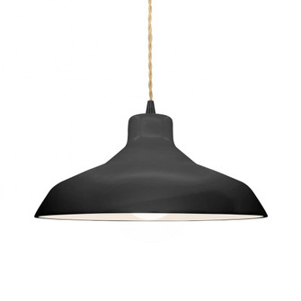 Medium Loft 1-Light Pendant (254|CER-6263-BKMT-MBLK-BEIG-TWST)