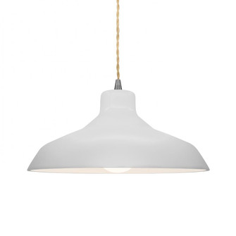 Medium Loft 1-Light Pendant (254|CER-6263-BIS-NCKL-BEIG-TWST)