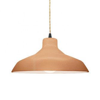 Medium Loft 1-Light Pendant (254|CER-6263-ADOB-MBLK-BEIG-TWST)