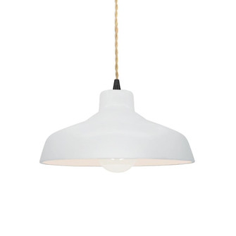 Small Loft 1-Light Pendant (254|CER-6260-WTWT-MBLK-BEIG-TWST)