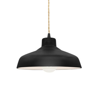 Small Loft 1-Light Pendant (254|CER-6260-CRB-MBLK-BEIG-TWST)