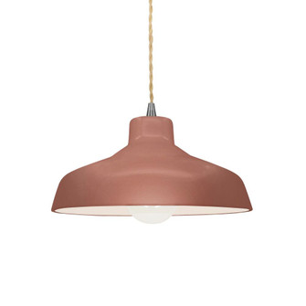 Small Loft 1-Light Pendant (254|CER-6260-CLAY-NCKL-BEIG-TWST)