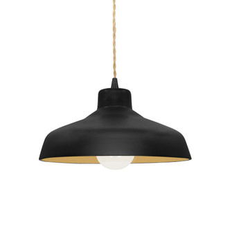 Small Loft 1-Light Pendant (254|CER-6260-CBGD-MBLK-BEIG-TWST)