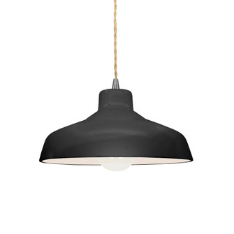 Small Loft 1-Light Pendant (254|CER-6260-BLK-NCKL-BEIG-TWST)