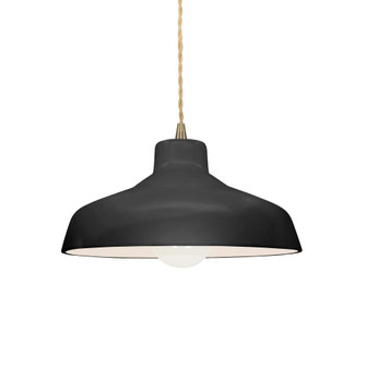 Small Loft 1-Light Pendant (254|CER-6260-BKMT-ABRS-BEIG-TWST)