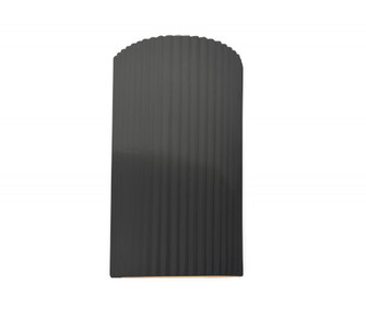 Large ADA Pleated Cylinder (254|CER-5745-GRY-LED1-1000)