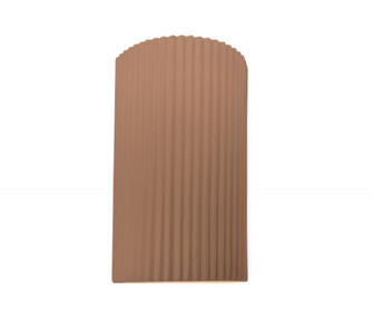 Large ADA Pleated Cylinder (254|CER-5745-ADOB-LED1-1000)
