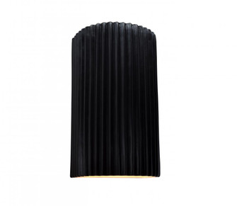 Large ADA Pleated Cylinder Wall Sconce (254|CER-5745-CRB)