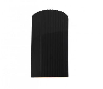 Large ADA Pleated Cylinder Wall Sconce (254|CER-5745-BKMT)