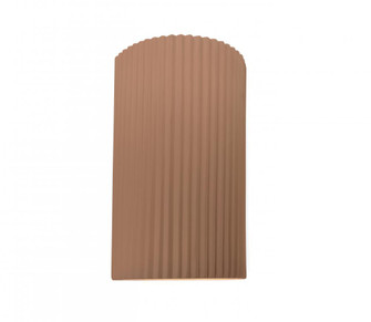 Large ADA Pleated Cylinder Wall Sconce (254|CER-5745-ADOB)