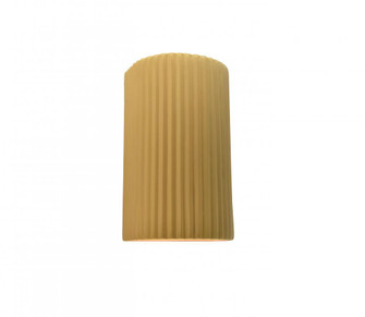 Small ADA Pleated Cylinder Wall Sconce (254|CER-5740-MYLW)