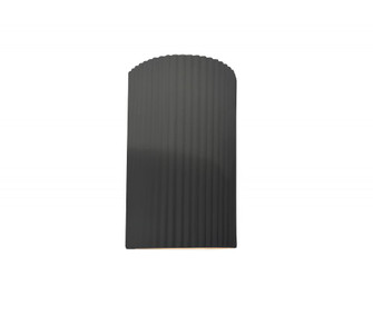 Small ADA Pleated Cylinder (254|CER-5740-GRY)
