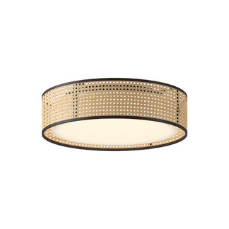 Lyla 16-in Rattan Dimmable LED Flush Mount (7713|FM479016RB-5CCT)