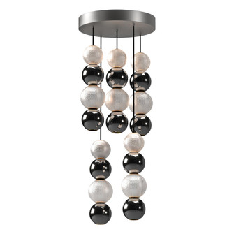 Onyx 5 Head Polished Nickel Dimmable LED Multi Pendant (7713|MP321805PN)