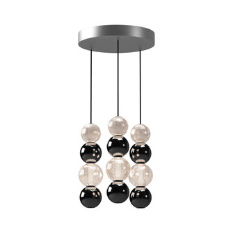 Onyx 3 Head Polished Nickel Dimmable LED Multi Pendant (7713|MP321803PN)