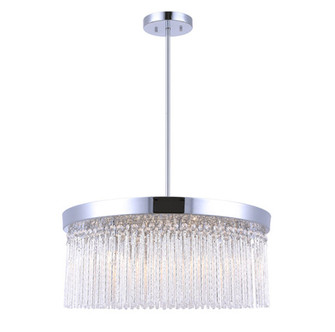 Monaco, 6 Lt Rod Chandelier, Aluminium Swizzle + Crystal, 40W G9, 22'' x 16''-58'' (801|ICH454A06CH22)