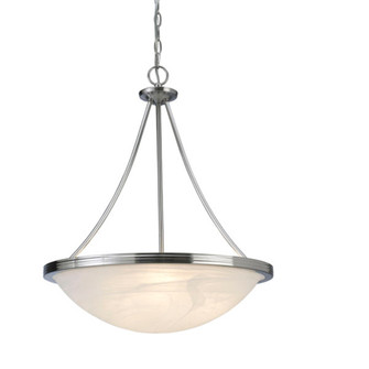 Alabaster, 3 Light 18.5'' Chandelier, Alabaster Glass, 100W Type A or B (801|ICHAN4118BN)