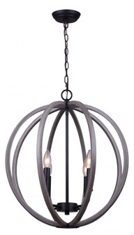 LEWIS Matte Black Chandelier (801|ICH753A04BKD20)