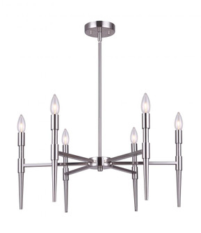 FLORENCE Brushed Nickel Chandelier (801|ICH1009A06BN24)