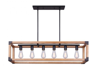 MOSS Matte Black Chandelier (801|ICH756A06BKW40)