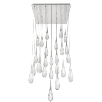 Hibiscus 25 Light 120-277V Multi-Light Pendant (Square Canopy) in Polished Nickel with Clear Optic (1118061|BPD21225S-PN)