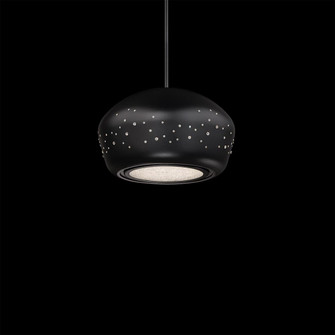 Astral 13in 120/277V LED Pendant in Black with Radiance Crystal Dust (1118061|BPD37413-BK)
