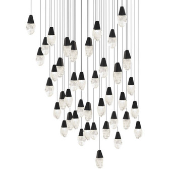 Martini 41 Light 120-277V Multi-Light Pendant (Square Canopy) in Black with Clear Optic Crystal (1118061|BPD20241SO-BK)