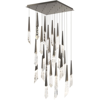 Solitude 25 Light 120-277V Multi-Light Pendant (Square Canopy) in Antique Nickel with Optic Haze Q (1118061|BPD31425S-AN)