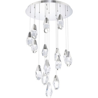 Martini 15 Light 120-277V Multi-Light Pendant (Round Canopy) in Polished Nickel with Optic Haze Qu (1118061|BPD20215O-PN)