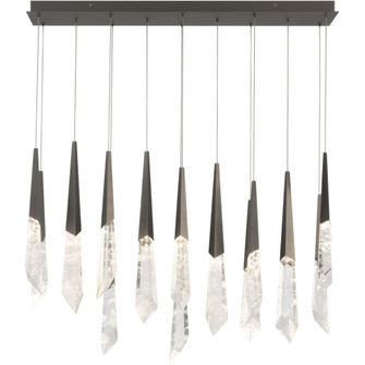 Solitude 14 Light 120-277V Multi-Light Pendant (Square Canopy) in Antique Nickel with Optic Haze Q (1118061|BPD31414L-AN)