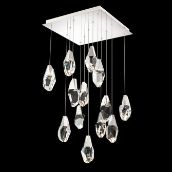 Martini 13 Light 120-277V Multi-Light Pendant (Square Canopy) in Polished Nickel with Optic Haze Q (1118061|BPD20213SOH-PN)