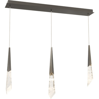 Solitude 3 Light 120-277V Multi-Light Pendant (Linear Canopy) in Antique Nickel with Optic Haze Qu (1118061|BPD31403L-AN)