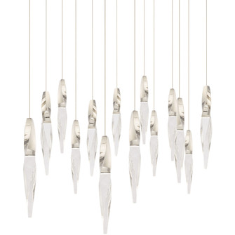 Kindjal 14 Light 120-277V Multi-Light Pendant (Linear Canopy) in Polished Nickel with Clear Optic (1118061|BPD13214L-PN)
