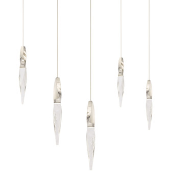 Kindjal 5 Light 120-277V Multi-Light Pendant (Linear Canopy) in Polished Nickel with Clear Optic C (1118061|BPD13205L-PN)